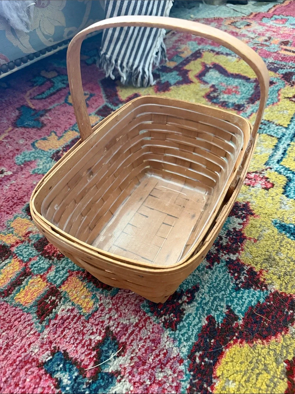 Vintage Longaberger Woven Basket with Handle